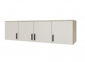 Шкаф 1600 мм Лагуна с антресолью крафт серый/кашемир (Текс) в Сысерти - sysert.mebel-e96.ru