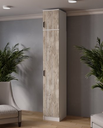 Пенал 400 мм Лагуна с антресолью  дуб юкон (Текс) в Сысерти - sysert.mebel-e96.ru