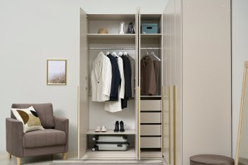 Гардеробная/шкаф 2200*1706 мм Ларго №3 Кашемир (Миф) в Сысерти - sysert.mebel-e96.ru