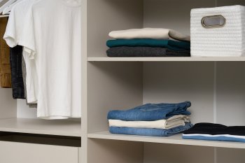 Гардеробная/шкаф 4000 мм Ларго №1 открытая Кашемир (Миф) в Сысерти - sysert.mebel-e96.ru