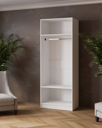 Шкаф 800 мм Ларс без зеркал белый (Микон) в Сысерти - sysert.mebel-e96.ru