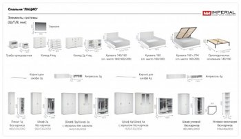 Шкаф распашной 1440 мм Лацио 3Д, белое дерево (Имп) в Сысерти - sysert.mebel-e96.ru