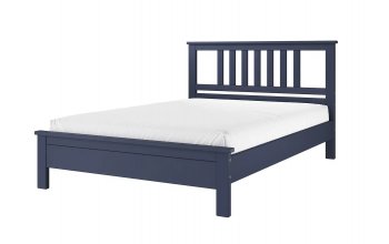 Кровать из массива Лаура темный лазурный (БМ) в Сысерти - sysert.mebel-e96.ru