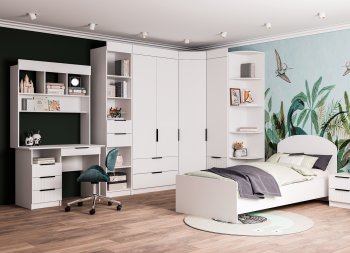 Набор детской мебели Лавис модульный белый софт (ДСВ) в Сысерти - sysert.mebel-e96.ru