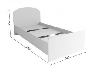 Кровать Лавис КРД 900.1 белый софт (ДСВ) в Сысерти - sysert.mebel-e96.ru