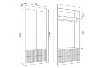Набор детской мебели Лавис модульный белый софт (ДСВ) в Сысерти - sysert.mebel-e96.ru