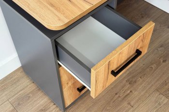 Стол компьютерный Лайт-2 (1200) графит/крафт (Мебельсон) в Сысерти - sysert.mebel-e96.ru