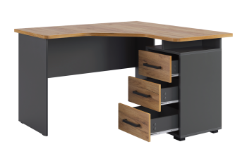 Уголок школьника Лайт-2 графит/крафт (Мебельсон) в Сысерти - sysert.mebel-e96.ru