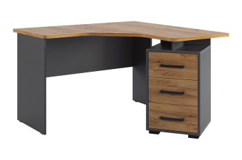 Уголок школьника Лайт-2 графит/крафт (Мебельсон) в Сысерти - sysert.mebel-e96.ru