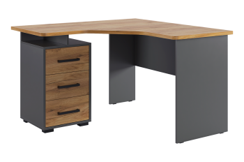 Уголок школьника Лайт-2 графит/крафт (Мебельсон) в Сысерти - sysert.mebel-e96.ru