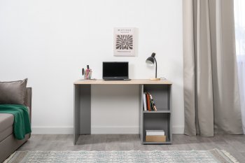 Стол письменный Лайт 12.163. серый (Моби) в Сысерти - sysert.mebel-e96.ru