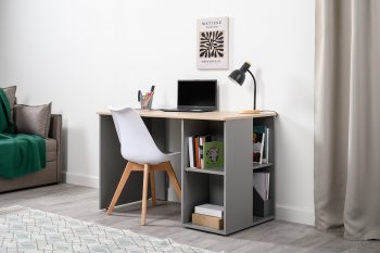 Стол письменный Лайт 12.163. серый (Моби) в Сысерти - sysert.mebel-e96.ru