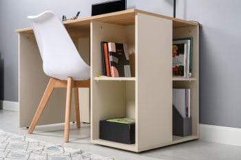 Стол письменный Лайт 12.163. сатин (Моби) в Сысерти - sysert.mebel-e96.ru