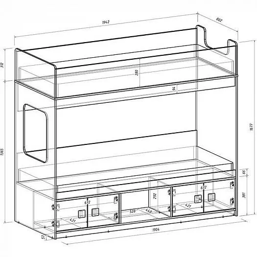 Двухъярусная кровать Легенда D605.3 (190*75) в Сысерти - sysert.mebel-e96.ru