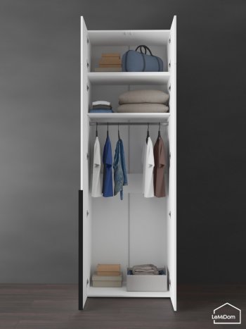 Шкаф с антресолью 800 мм Linnea MHR-2A-1 2450х800х510 (Белый-М 11.1.1) в Сысерти - sysert.mebel-e96.ru