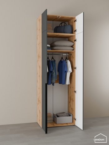 Шкаф с антресолью 800 мм Linnea MHR-2A-1 2450х800х510 (ДВ-М 11.1.25) в Сысерти - sysert.mebel-e96.ru