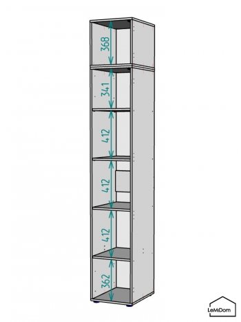 Шкаф с антресолью 400 мм Linnea MHR-1A-2 2450х400х510 (Белый-М 11.1.1) в Сысерти - sysert.mebel-e96.ru