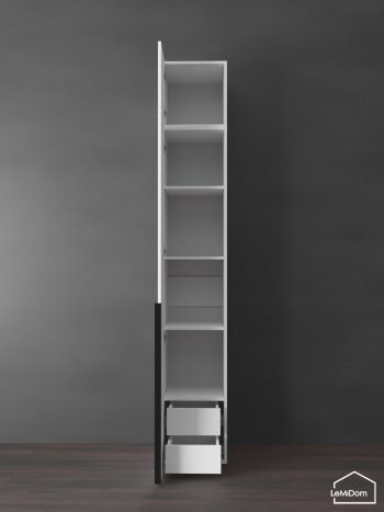 Шкаф с антресолью 400 мм Linnea MHR-1A-4 2450х400х510 (Белый-М 11.1.2) в Сысерти - sysert.mebel-e96.ru