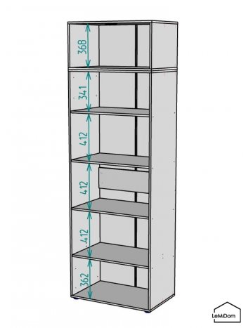 Шкаф с антресолью 800 мм Linnea MHR-2A-2 2450х800х510 (Графит-М 11.1.25) в Сысерти - sysert.mebel-e96.ru