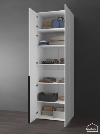 Шкаф с антресолью 800 мм Linnea MHR-2A-2 2450х800х510 (Белый-М 11.1.1) в Сысерти - sysert.mebel-e96.ru