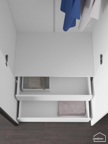 Шкаф с антресолью 800 мм Linnea MHR-2A-3 2450х800х510 (Белый-М 11.1.2) в Сысерти - sysert.mebel-e96.ru