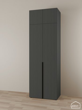 Шкаф с антресолью 800 мм Linnea MHR-2A-3 2450х800х510 (Графит-М 11.1.25) в Сысерти - sysert.mebel-e96.ru