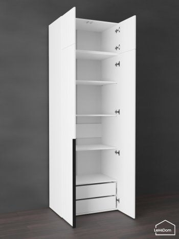 Шкаф с антресолью 800 мм Linnea MHR-2A-4 2450х800х510 (Белый-М 11.1.2) в Сысерти - sysert.mebel-e96.ru