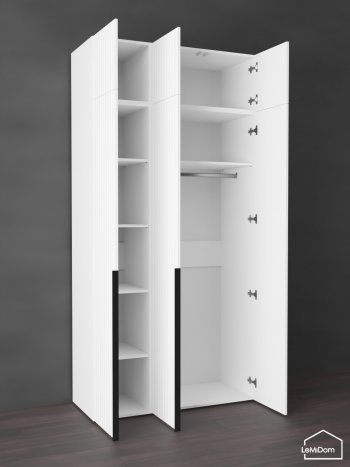 Шкаф с антресолью 1200 мм Linnea MHR-3A-1 2450х1200х510 (Белый-М 11.1.1) в Сысерти - sysert.mebel-e96.ru