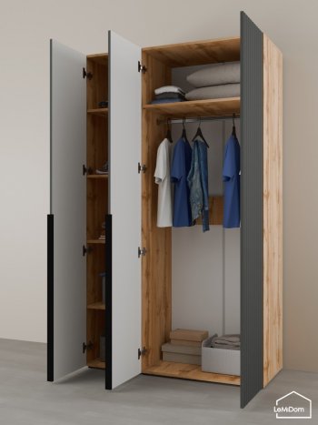 Шкаф с антресолью 1200 мм Linnea MHR-3A-1 2450х1200х510 (ДВ-М 11.1.25) в Сысерти - sysert.mebel-e96.ru