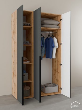 Шкаф с антресолью 1200 мм Linnea MHR-3A-1 2450х1200х510 (ДВ-М 11.1.25) в Сысерти - sysert.mebel-e96.ru