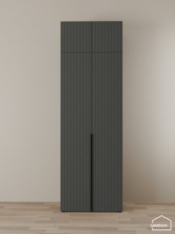 Шкаф с антресолью 800 мм Linnea MHR-2A-1 2450х800х510 (Графит-М 11.1.25) в Сысерти - sysert.mebel-e96.ru