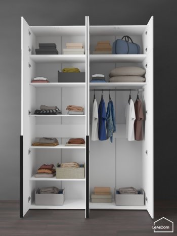 Шкаф с антресолью 1600 мм Linnea MHR-4A-1 2450х1600х510 (Белый-М 11.1.1) в Сысерти - sysert.mebel-e96.ru