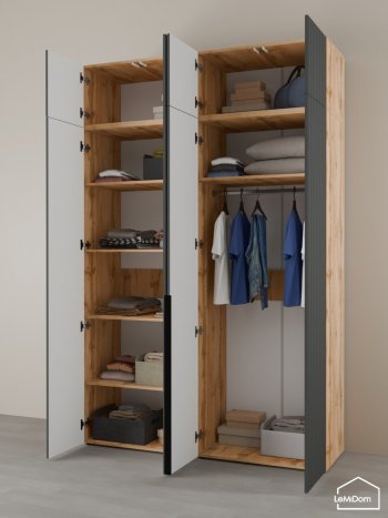 Шкаф с антресолью 1600 мм Linnea MHR-4A-1 2450х1600х510 (ДВ-М 11.1.25) в Сысерти - sysert.mebel-e96.ru