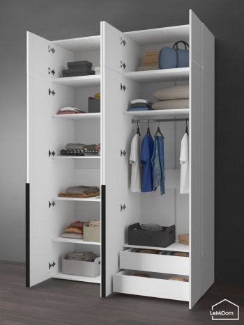 Шкаф с антресолью 1600 мм Linnea MHR-4A-2 2450х1600х510 (Белый-М 11.1.2) в Сысерти - sysert.mebel-e96.ru