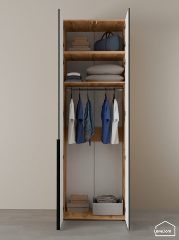 Шкаф с антресолью 800 мм Linnea MHR-2A-1 2450х800х510 (ДВ-М 11.1.25) в Сысерти - sysert.mebel-e96.ru