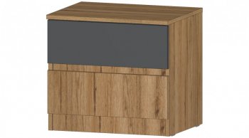 Тумба прикроватная Ленора вотан/Графит (Лин) в Сысерти - sysert.mebel-e96.ru