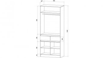 Шкаф 1000 мм 2х ств. Ленора вотан/Графит (Лин) в Сысерти - sysert.mebel-e96.ru