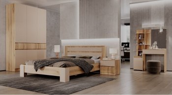 Шкаф 2000 мм 4х ств. Ленора вотан/Кашемир (Лин) в Сысерти - sysert.mebel-e96.ru