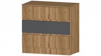 Комод 3 ящика Ленора вотан/Графит (Лин) в Сысерти - sysert.mebel-e96.ru