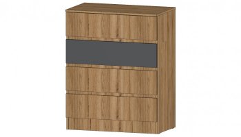 Комод 4 ящика Ленора вотан/Графит (Лин) в Сысерти - sysert.mebel-e96.ru