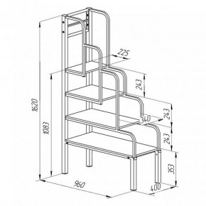 Лестница для металлических кроватей Черный/Венге в Сысерти - sysert.mebel-e96.ru