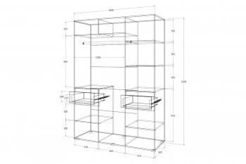 Шкаф 1600 мм Лиана графит (Зарон) в Сысерти - sysert.mebel-e96.ru