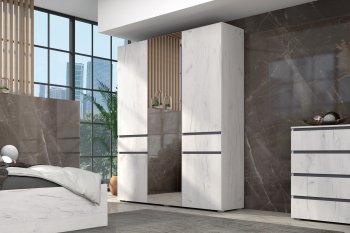 Шкаф 1600 мм Лиана графит (Зарон) в Сысерти - sysert.mebel-e96.ru