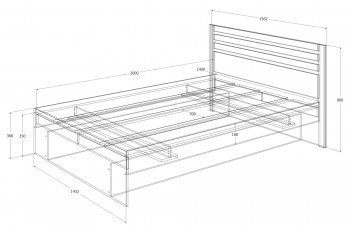 Кровать двуспальная Лиана золотой (Зарон) в Сысерти - sysert.mebel-e96.ru
