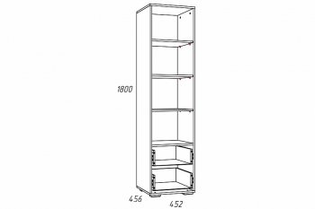 Стеллаж Лилу НМ 041.03 (Silva) в Сысерти - sysert.mebel-e96.ru