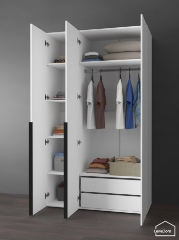 Шкаф Linnea MHR-3-2 2050х1200х510 (Белый-М 11.1.2) в Сысерти - sysert.mebel-e96.ru