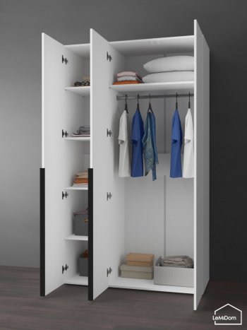 Шкаф Linnea MHR-3-1 2050х1200х510 (Белый-М 11.1.2) в Сысерти - sysert.mebel-e96.ru