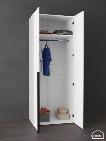 Шкаф Linnea MHR-2 2050х800х510 (Белый-М 11.1.2) в Сысерти - sysert.mebel-e96.ru