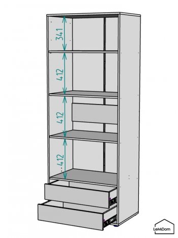 Шкаф Linnea MHR-2-3 2050х800х510 (Графит-М 11.1.25) в Сысерти - sysert.mebel-e96.ru