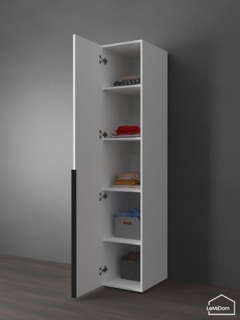 Шкаф Linnea MHR-1-2 2050х400х510 (Белый-М 11.1.1) в Сысерти - sysert.mebel-e96.ru